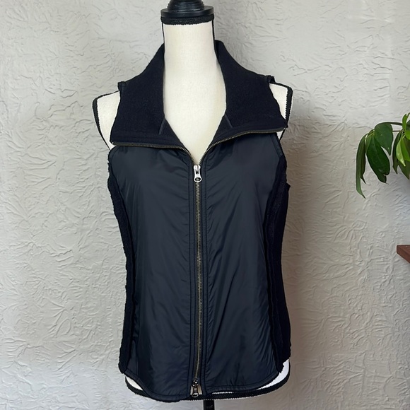 Eileen Fisher Boiled Wool Parka Trim Vest - Picture 2 of 13